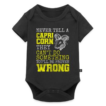 Capricorne Signe du Zodiaque Ambition - Body à manches courtes Premium Bébé - noir - Devant