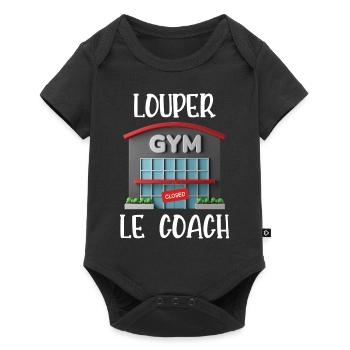 louper le coach - Body à manches courtes Premium Bébé - noir - Devant