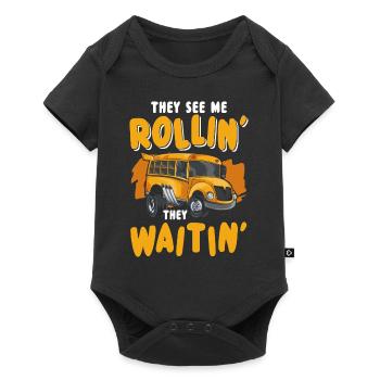 Bus Occupation Work Transport - Baby Premium short-sleeve bodysuit - black - Front