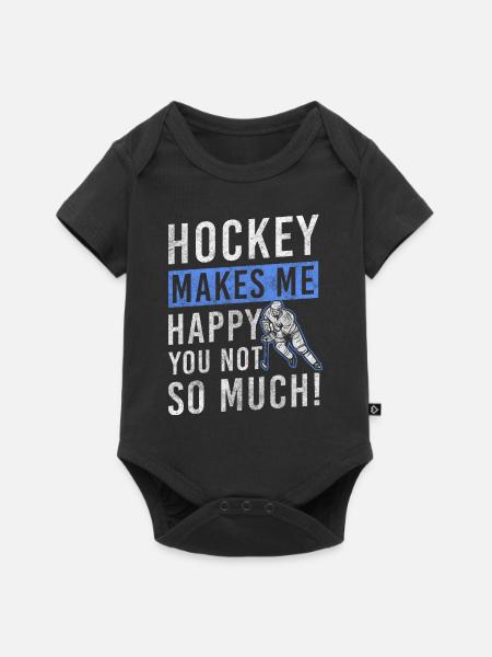 Eishockey Puck Training Mannschaft - Baby Premium Kurzarmbody - Schwarz