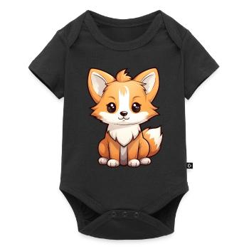 Fox Anime - Baby Premium short-sleeve bodysuit - black - Front