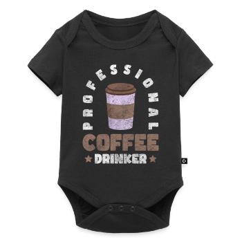 Morning grouch pick-me-up cappuccino cup - Baby Premium short-sleeve bodysuit - black - Front
