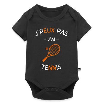 J Peux Pas J Ai Tennis - Body à manches courtes Premium Bébé - noir - Devant