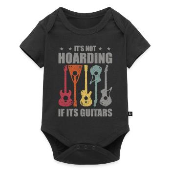 it's not hoarding if it's guitars - Baby Premium short-sleeve bodysuit - black - Front