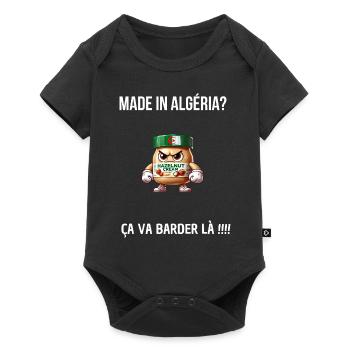 Made in algeria écriture blanche - Body à manches courtes Premium Bébé - noir - Devant