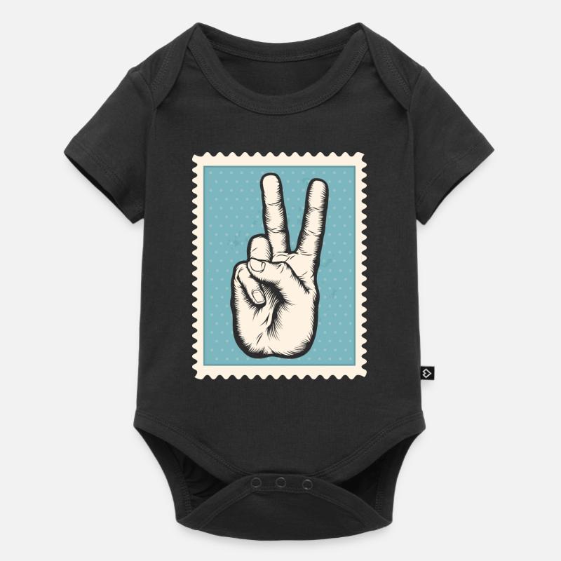 Paix - Body à manches courtes Premium Bébé - noir