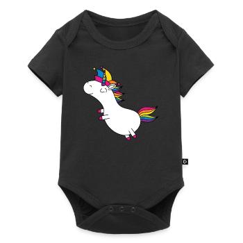 Licorne Carnival Fool Cap Rainbow Party LGBT - Body à manches courtes Premium Bébé - noir - Devant