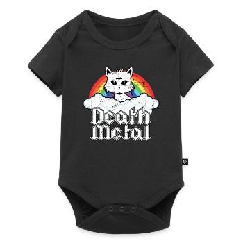 Death Metal Cat Soft Goth Grunge Aesthetic Cat - Body à manches courtes Premium Bébé - noir - Devant