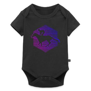 Ladies Equestrian Equestrian Horse Riding - Baby Premium short-sleeve bodysuit - black - Front