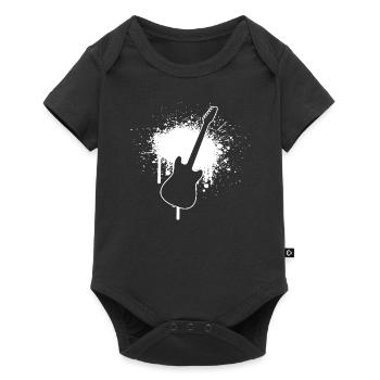 Guitariste Femme Guitare Guitare Hommes Guitare Joue - Body à manches courtes Premium Bébé - noir - Devant