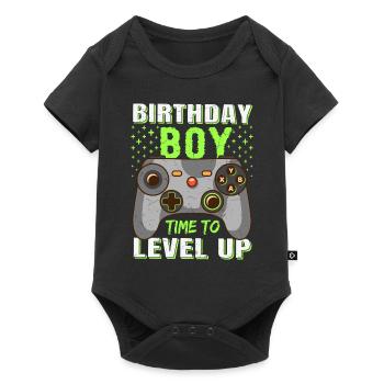 Birthday Boy Il est temps de monter de niveau En ce qui concerne l’anniversaire du jeu vidéo - Body à manches courtes Premium Bébé - noir - Devant