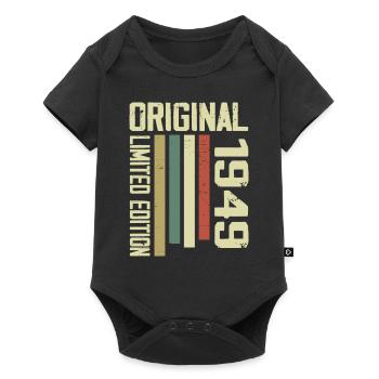 Retro 1949 cadeau 75e anniversaire Vintage 1949 - Body à manches courtes Premium Bébé - noir - Devant