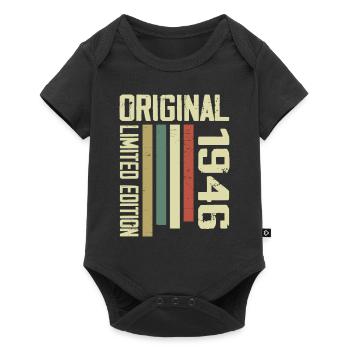 Retro 1946 Gift 78th Birthday Vintage 1946 - Baby Premium short-sleeve bodysuit - black - Front