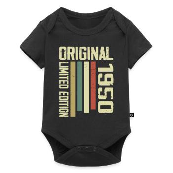 Retro 1950's Gift 74th Birthday Vintage 1950's - Baby Premium short-sleeve bodysuit - black - Front