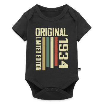 Retro 1934 cadeau 90e anniversaire Vintage 1934 - Body à manches courtes Premium Bébé - noir - Devant