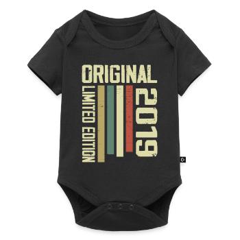 Retro 2019 Vintage 1995 5th Anniversary Gift - Baby Premium short-sleeve bodysuit - black - Front