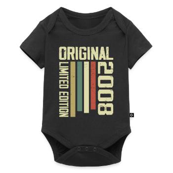 Retro 2008 Vintage 1995 16th Anniversary Gift - Baby Premium short-sleeve bodysuit - black - Front