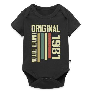 Retro 1981 cadeau 43e anniversaire Vintage 1981 - Body à manches courtes Premium Bébé - noir - Devant