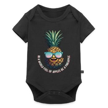 Pineapple Pineapple Cool Sunglasses Gift - Baby Premium short-sleeve bodysuit - black - Front