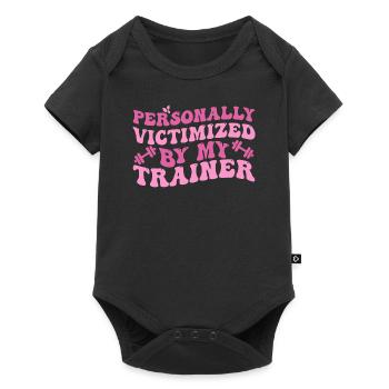 Personally Victimized By My Trainer, Funny Fitness - Baby Premium short-sleeve bodysuit - black - Front