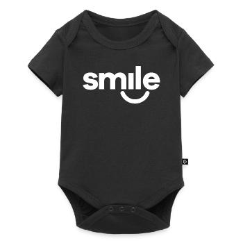 Smile - Baby Premium short-sleeve bodysuit - black - Front