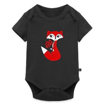 Mme Fux - Body à manches courtes Premium Bébé - noir - Devant