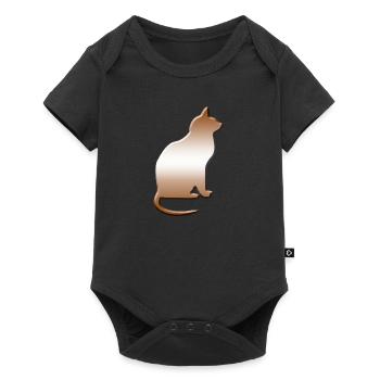 Chats, cadeau, dame chat fou, chat - Body à manches courtes Premium Bébé - noir - Devant
