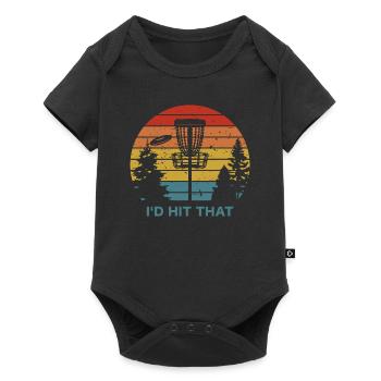 I’D Hit That Rétro Disc Golf Discgolfer Frisbee - Body à manches courtes Premium Bébé - noir - Devant
