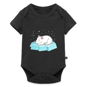 Ours polaire endormi - Body à manches courtes Premium Bébé - noir - Devant