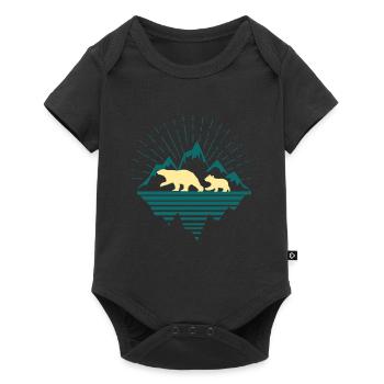 North Pole Polar Bear - Baby Premium short-sleeve bodysuit - black - Front