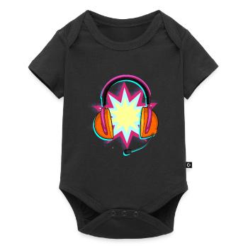 Headphones Pop Art - Baby Premium short-sleeve bodysuit - black - Front