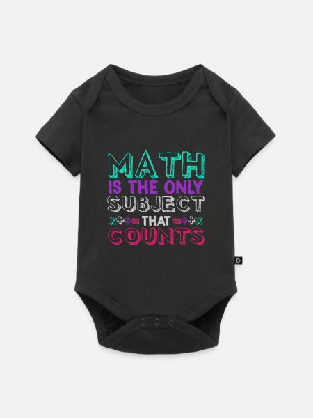 Mathe zählt - Baby Premium Kurzarmbody - Schwarz