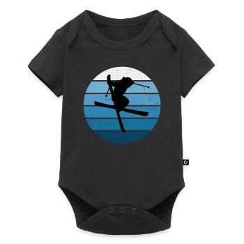 Freestyle Ski Damen Herren Ski Jumping Ski Freesty - Baby Premium Kurzarmbody - Schwarz - Vorne
