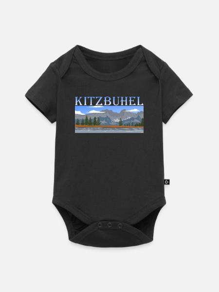 Kitzbühel - Baby Premium Kurzarmbody - Schwarz