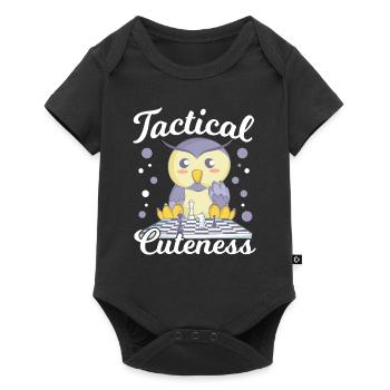 Échecs mignons - Body à manches courtes Premium Bébé - noir - Devant