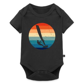 Windsurfing Surfing Windsurfing Men Windsurfers - Baby Premium short-sleeve bodysuit - black - Front
