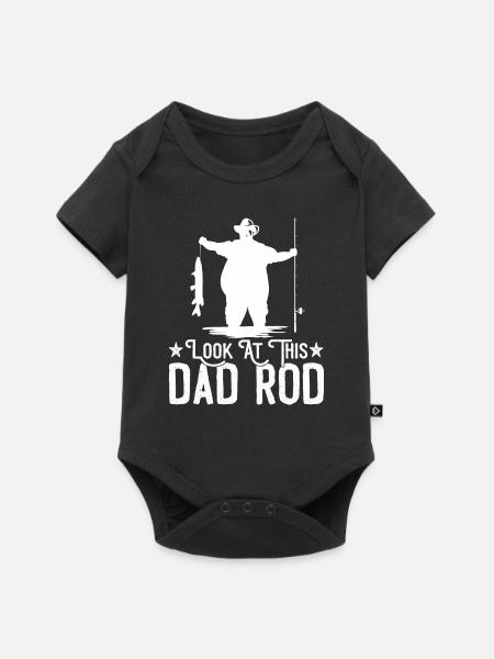 Angeln Papa - Baby Premium Kurzarmbody - Schwarz