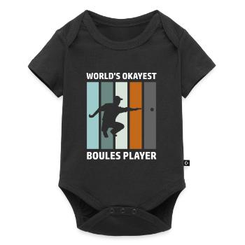 World's Okayest Boules Player Boule Boccia - Baby Premium short-sleeve bodysuit - black - Front