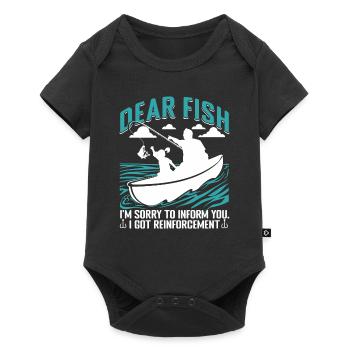 Fishing - Baby Premium short-sleeve bodysuit - black - Front