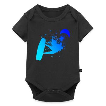 Kiting Kitesurfing Men Kitesurfer Kite - Baby Premium short-sleeve bodysuit - black - Front