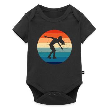 Roller Skate Hommes Patin à roulettes Femmes Roller Skating - Body à manches courtes Premium Bébé - noir - Devant