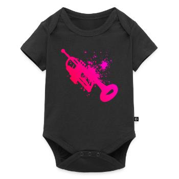 Women's Trumpet Playing - Baby Premium short-sleeve bodysuit - black - Front