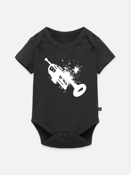 Trompette Trompette Joueur Trompette Trompette Cracheur - Body à manches courtes Premium Bébé - noir
