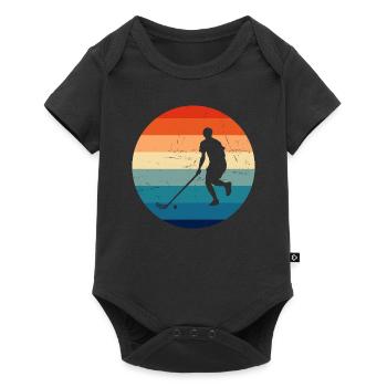 Floorball Floorball Floorball Women's Innebandy Floorball Game - Baby Premium short-sleeve bodysuit - black - Front