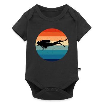 Diver Diving Damen Tauchen Herren Scuba Tauchen - Baby Premium Kurzarmbody - Schwarz - Vorne