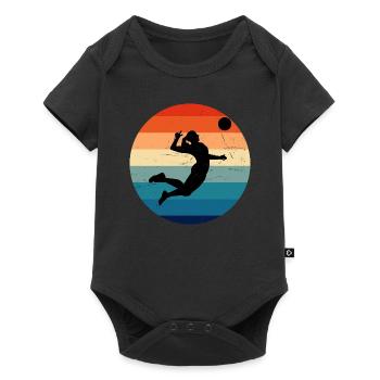 Joueuse de volleyball féminin Volleyball masculin - Body à manches courtes Premium Bébé - noir - Devant