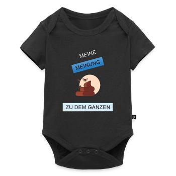 Meine Meinung zu dem Ganzen - Baby Premium Kurzarmbody - Schwarz - Vorne
