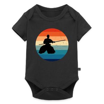 Martial Arts Women's Martial Arts Aikidoka Men - Baby Premium short-sleeve bodysuit - black - Front