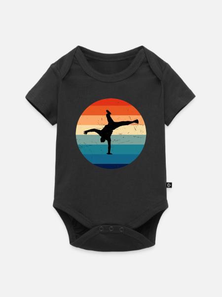 Hommes Femmes Bgirl Hip Hop Break Dance Bboy - Body à manches courtes Premium Bébé - noir