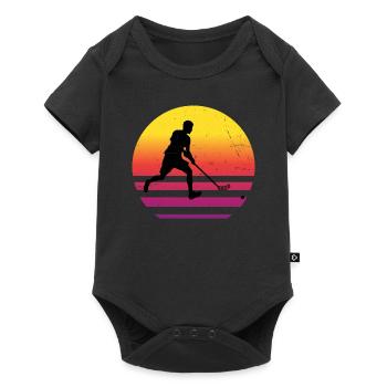 Hockey Floorball Play Salibandy Innebandy - Baby Premium short-sleeve bodysuit - black - Front